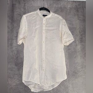 Zara Cream Casual Button Down Shirt